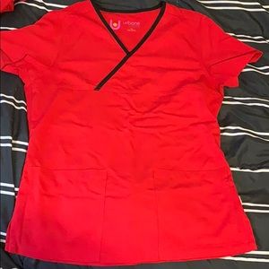 Urbane Small Red Scrub Top